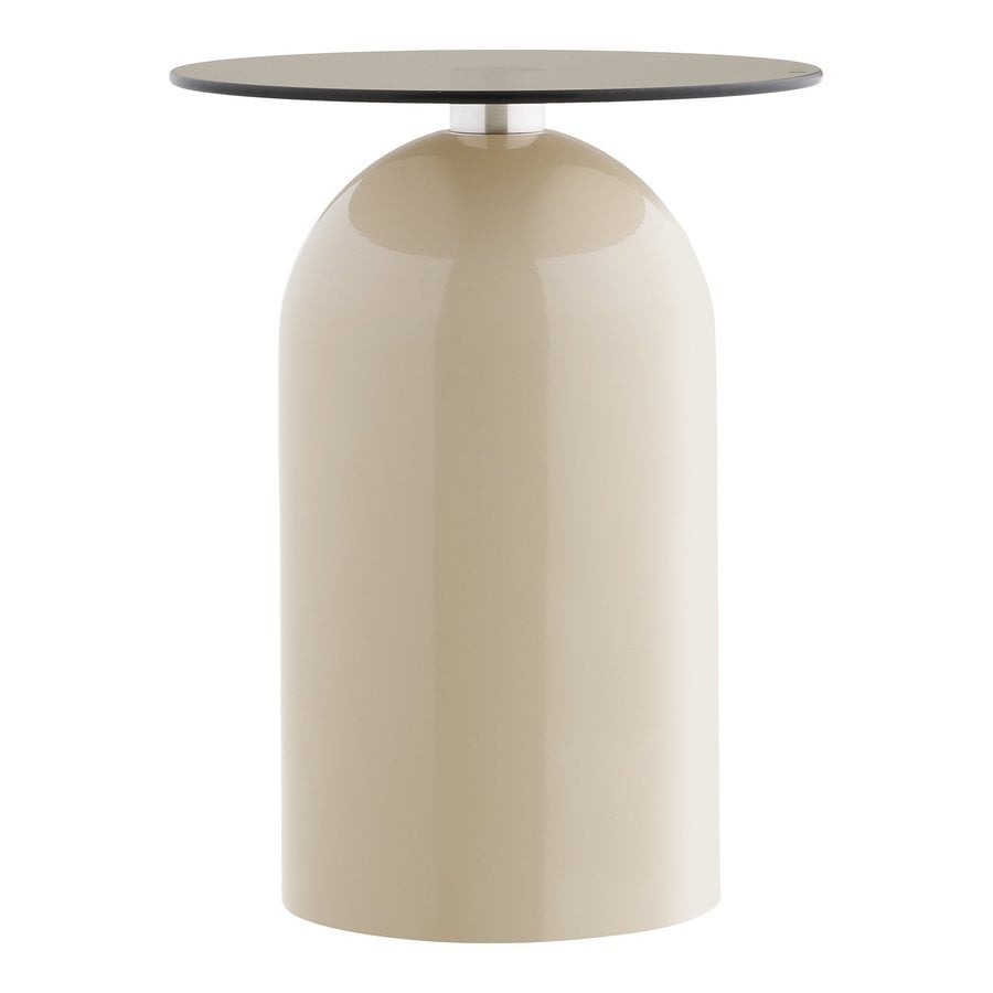 Ravello Hjørnebord i Beige/Grå Hærdet Glas & Metal fra House Nordic | Ø40x52 cm - Billede 6