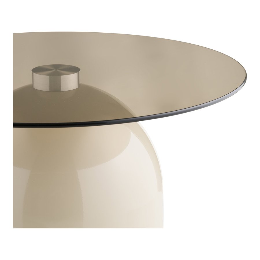 Ravello Sofabord i Beige/Grå Metal & Hærdet Glas fra House Nordic | Ø 70x33 cm - Billede 6