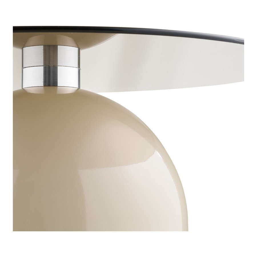 Ravello Sofabord i Beige/Grå Metal & Hærdet Glas fra House Nordic | Ø 70x33 cm - Billede 7