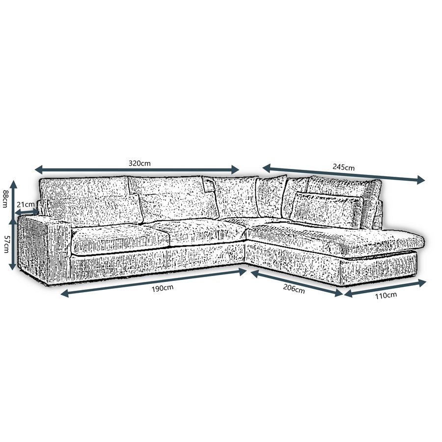 Sofa Osimo Open End Venstrevendt i Stof fra Hundevad & Co | Flere Farver - Billede 5