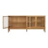 Zamora Skænk i Natur Egetræ med 4 Glaslåger & 1 Hylde fra House Nordic | BDH 40x180x80 cm - Billede 6