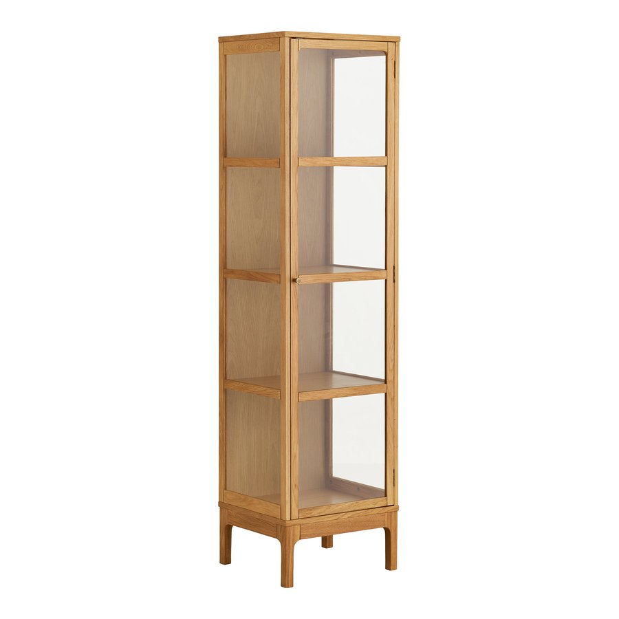 Zamora Vitrineskab i Natur Egetræ med 1 Glaslåge fra House Nordic | BDH 40x47x180 cm - Billede 5