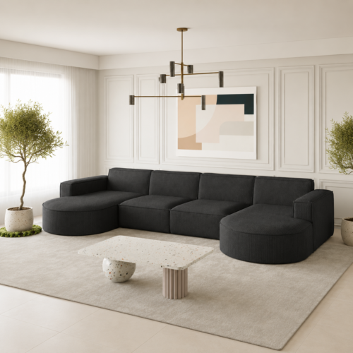 Alba Stor U-Sofa Med Open End Fra Hundevad & Co | Flere Farver