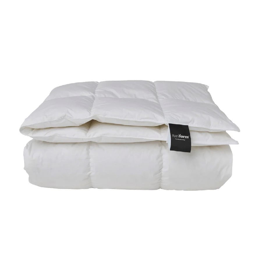 Helårsdyne med Fyld af Andefjer & -dun & Betræk i 100% Bomuld fra Turiform | 140x220 cm - OUTLET 1010442