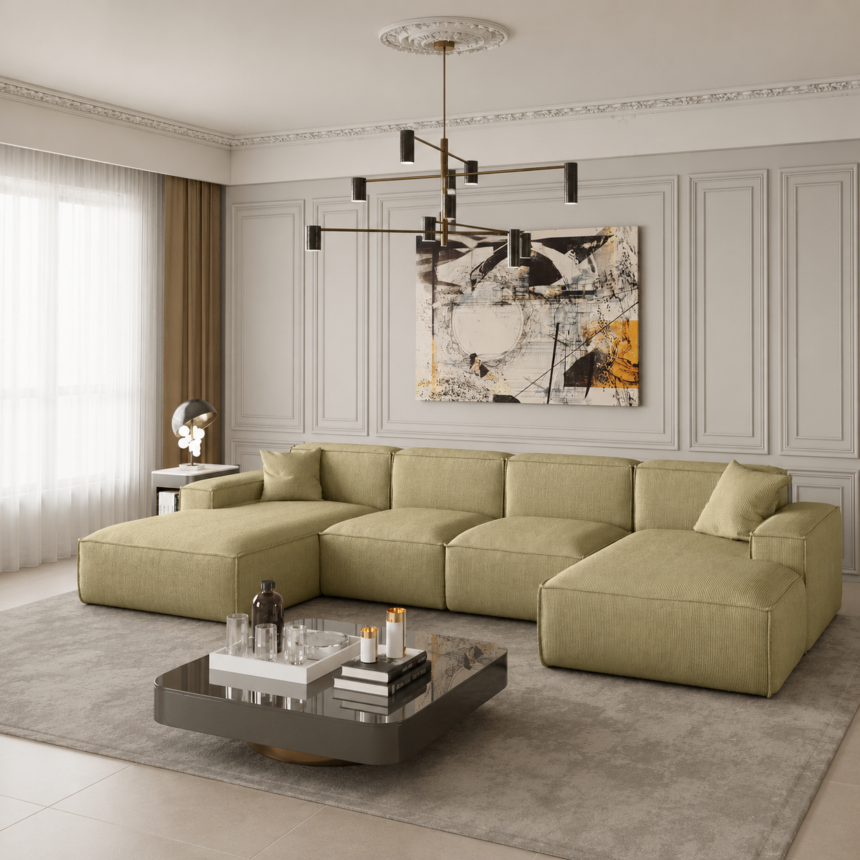 Mila U-Sofa Stor Fra Hundevad & Co Flere Farver