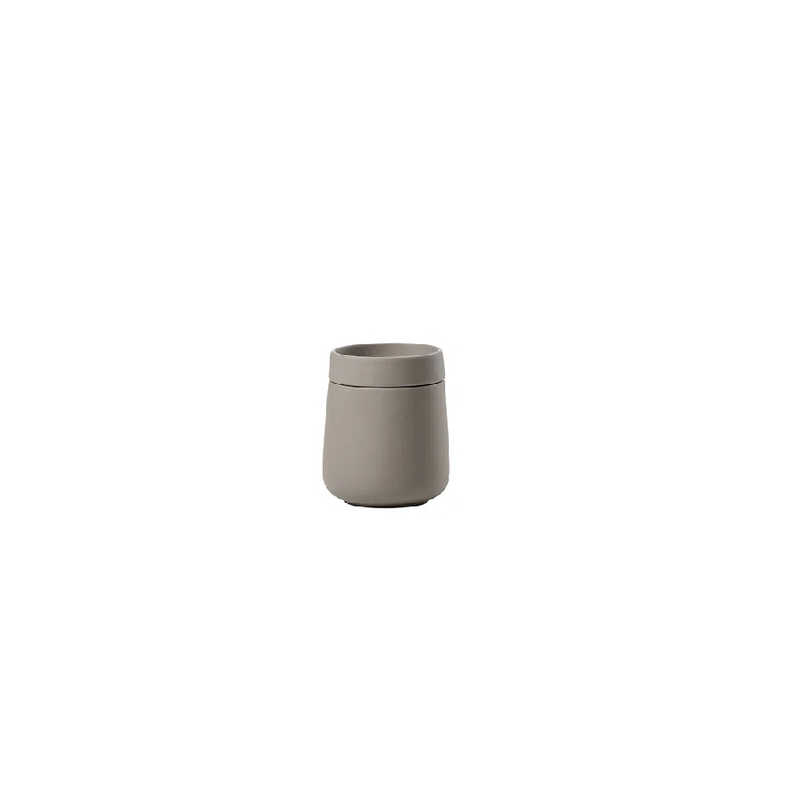 NOVA ONE Krukke med Låg fra ZONE Denmark | Taupe | Ø8,5x10 cm - OUTLET hos uniquebeds. home & living