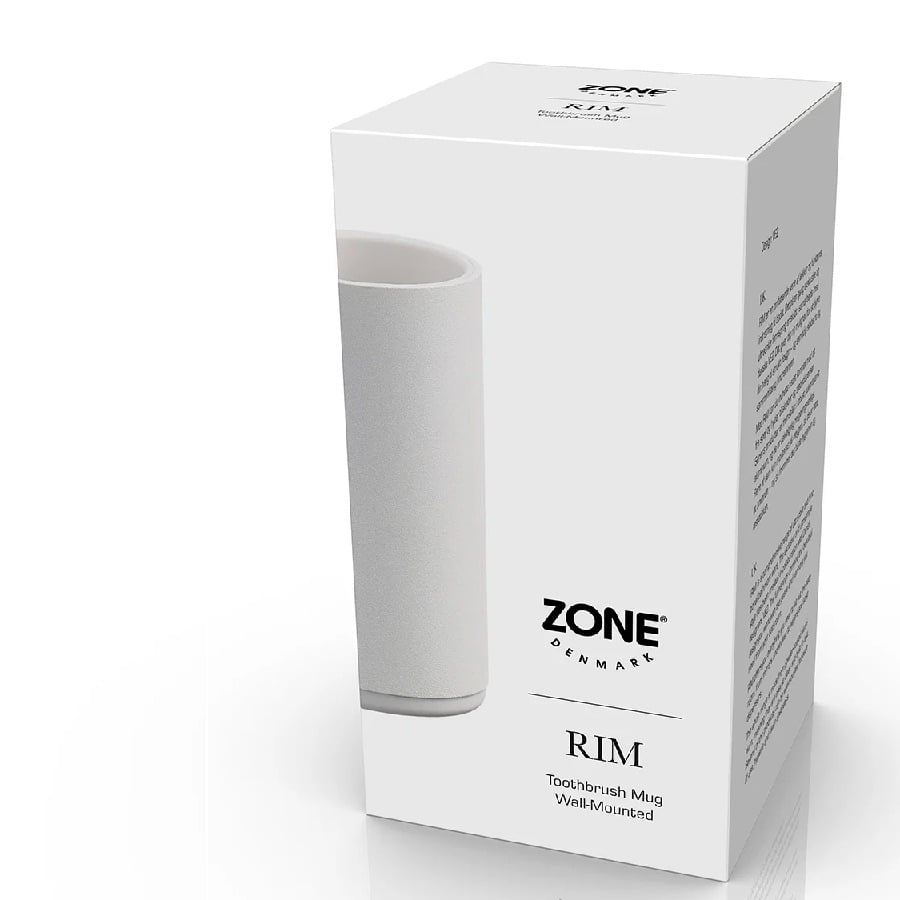 RIM Tandbørstekrus til Ophængning fra ZONE Denmark | Hvid | Ø7x13 cm - OUTLET hos uniquebeds, home & living 2