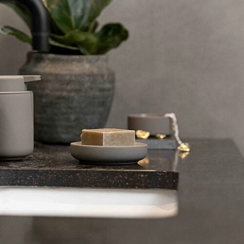 UME Sæbeskål fra ZONE Denmark | Taupe | Ø12x3 cm - OUTLET