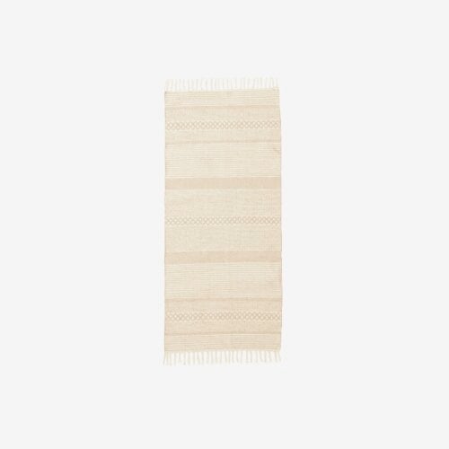 ZARAH Håndlavet Tæppe i Beige Nuancer med Mønster fra House Nordic | 70x160 cm - OUTLET