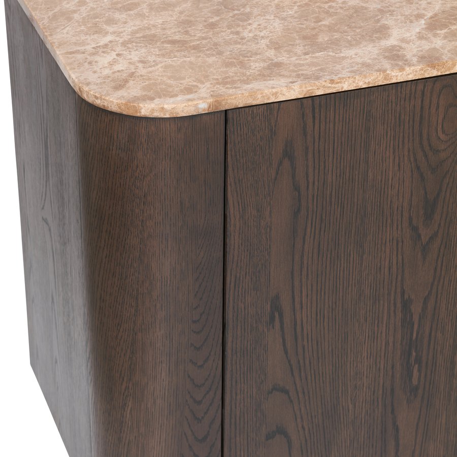 acro-sknk-med-4-sektioner-i-espresso-brun-egetr-emperador-marmor-fra-u-5 Acro Skænk med 4 Sektioner i Espresso Brun Egetræ & Emperador Marmor fra Unique Furniture | B192.1xD45xH75 cm - Billede 6