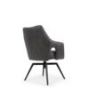 Amsterdam Spisebordsstol i Antracit Microfiber med Swing Back & Stel i Sort Metal fra Hundevad & Co - Billede 5