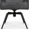 Amsterdam Spisebordsstol i Antracit Microfiber med Swing Back & Stel i Sort Metal fra Hundevad & Co - Billede 8
