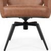 Amsterdam Spisebordsstol i Brun Microfiber med Swing Back & Stel i Sort Metal fra Hundevad & Co - Billede 10