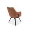 Amsterdam Spisebordsstol i Brun Microfiber med Swing Back & Stel i Sort Metal fra Hundevad & Co - Billede 5