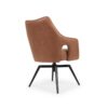 Amsterdam Spisebordsstol i Brun Microfiber med Swing Back & Stel i Sort Metal fra Hundevad & Co - Billede 6