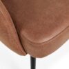 Amsterdam Spisebordsstol i Brun Microfiber med Swing Back & Stel i Sort Metal fra Hundevad & Co - Billede 8