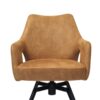 Amsterdam Spisebordsstol i Cognac Microfiber & Stel i Sort Metal fra Hundevad & Co | Med Swing Back Funktion - Billede 6