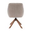Avola Lænestol i Beige Polyester med Drejefunktion & Ben i Egetræ fra Unique Furniture | D65xB57xH86 cm - Billede 5