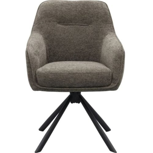 Avola Lænestol i Grafit Polyester med Drejefod i Sort fra Unique Furniture | B59xD65xH89 cm - Billede 1