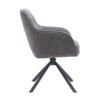 Avola Lænestol i Grafit Polyester med Drejefunktion & Ben i Sort Metal fra Unique Furniture | B59xD65xH89 cm - Billede 5