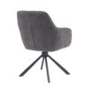 Avola Lænestol i Grafit Polyester med Drejefunktion & Ben i Sort Metal fra Unique Furniture | B59xD65xH89 cm - Billede 7