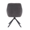 Avola Lænestol i Grafit Polyester med Drejefunktion & Ben i Sort Metal fra Unique Furniture | B59xD65xH89 cm - Billede 8