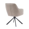 Avola Lænestol i Linen Polyester med Drejefunktion & Ben i Sort fra Unique Furniture | D65xB59xH89 cm - Billede 5