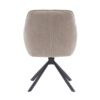 Avola Lænestol i Linen Polyester med Drejefunktion & Ben i Sort fra Unique Furniture | D65xB59xH89 cm - Billede 6