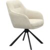 Avola V2 Lænestol i Sand Polyester med Drejefod & Ben i Sort Metal fra Unique Furniture | B65xD59xH89 cm - Billede 5