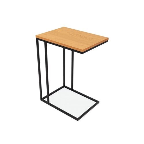 Cesura Laptop Bord i Egetræ & Ben i Sort Metal fra Unique Furniture | B50xD35xH65 cm - Billede 1