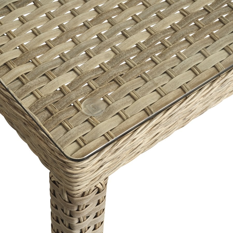 Cocos Udendørs Spisebord i Flettet Rattan med Glasplade fra Lexpo Living | 100x230 cm hos uniquebeds, home & living - Billede 2