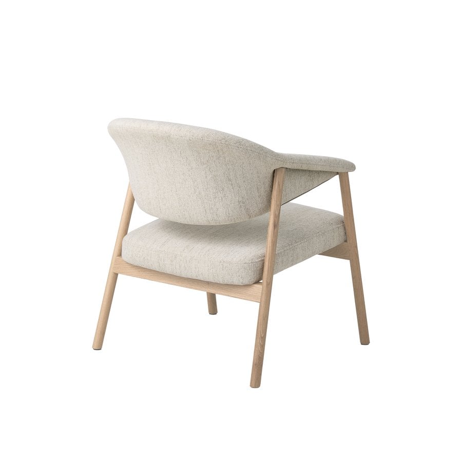 elk-lounge-lnestol-i-sand-polyester-ben-i-hvidpigmenteret-egetr-fra-un-4 Elk Lounge Lænestol i Sand Polyester & Ben i Hvidpigmenteret Egetræ fra Unique Furniture | D71xB68.5xH76 cm - Billede 4