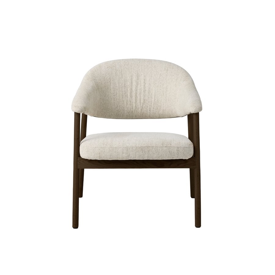 elk-loungestol-i-sand-polyester-ben-i-mrk-espresso-egetr-fra-unique-fu-2 Elk Loungestol i Sand Polyester & Ben i Mørk Espresso Egetræ fra Unique Furniture | D71xB68,5xH76 cm - Billede 2