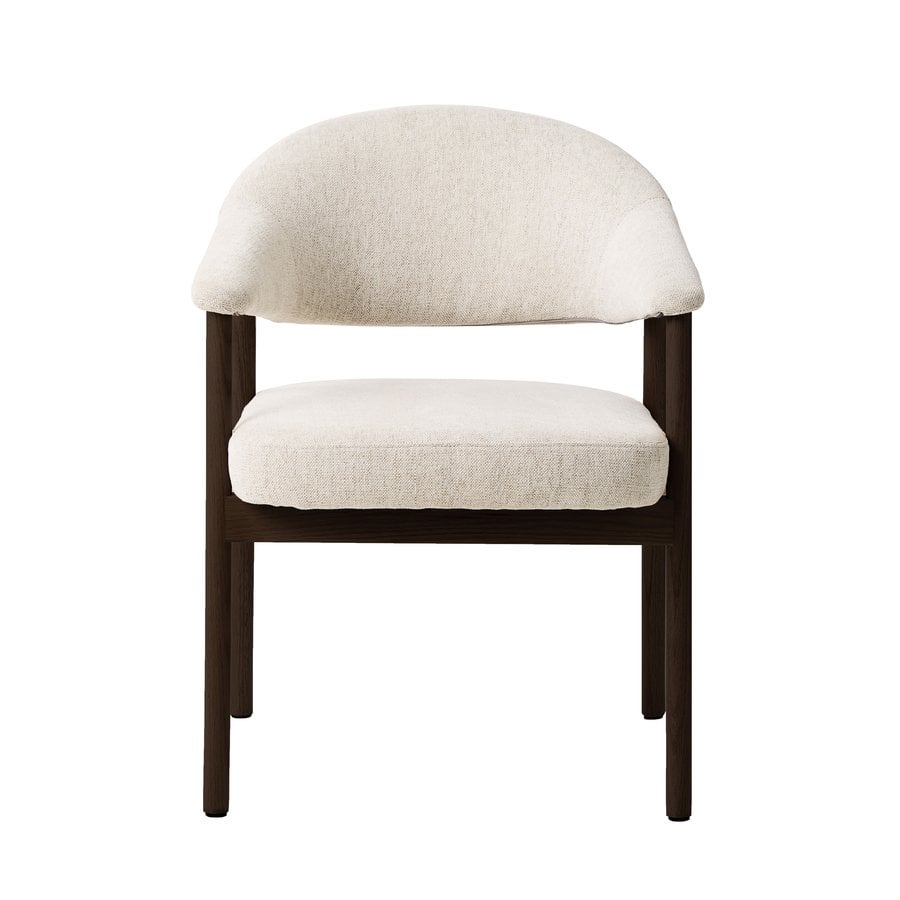 ELK Spisebordsstol i Sand Polyester & Ben i Mørk Espresso Egetræ fra Unique Furniture | B63xD63xH81 cm - Billede 2