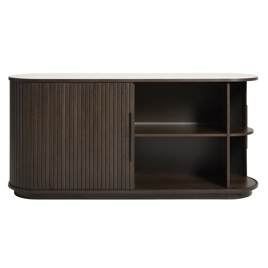 Enna Sideboard i Dark Espresso Egetræ & Sand Keramik fra Unique Furniture | B165xD45xH76 cm - Billede 3