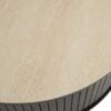 Enna Sofabord i Mørk Espresso Egetræ & Sand Keramik fra Unique Furniture | Ø85x40 cm - Billede 6