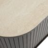 Enna TV Bænk i Mørk Espresso Egetræ & Sand Keramik fra Unique Furniture | D40xB180xH50 cm - Billede 7