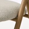 Frances Spisebordsstol i Off White Polyester & Ben i Natur Egetræ & Metal fra Unique Furniture | B58xD57,5xH82 cm - Billede 6