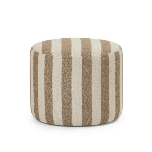 Hollis Puf i Sandbrun Polyester fra Unique Furniture | Ø50x40 cm - Billede 1