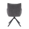Marilla Lænestol i Graphite Polyester med Drejefunktion & Ben i Sort Metal fra Unique Furniture | B59xD65xH88 cm - Billede 7