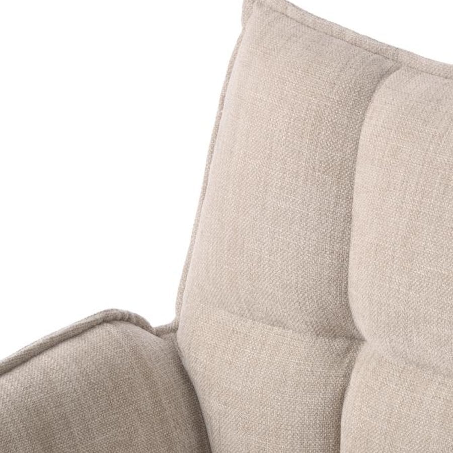 Marilla Lænestol i Linen Polyester med Drejefunktion & Ben i Sort Stål fra Unique Furniture | B59xD65xH88 cm - Billede 7