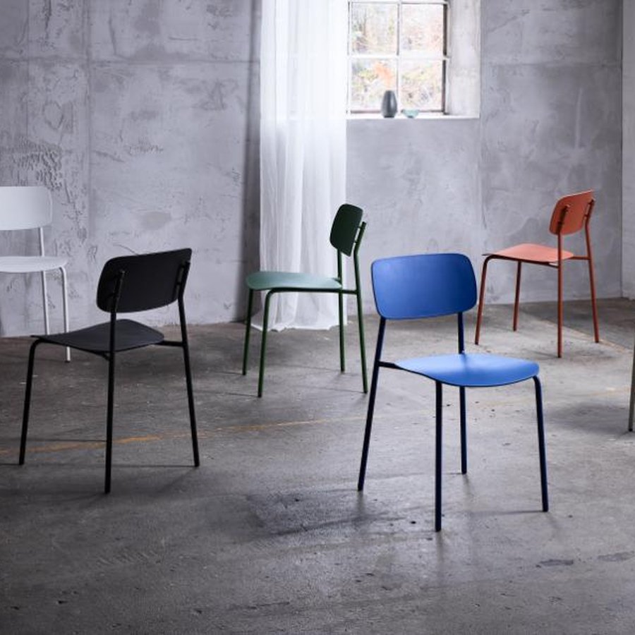 KIRKLAND Spisebordsstol i Koboltblå Stål fra Unique Furniture | B43,5xD51xH79cm - Billede 2