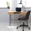 miljoe-nola-skrivebord-i-natur-egetr-ben-i-sort-metal-fra-unique-furniture-b1-20 NOLA Skrivebord i Natur Egetræ & Ben i Sort Metal fra Unique Furniture | B120xD60xH75 cm - Billede 6