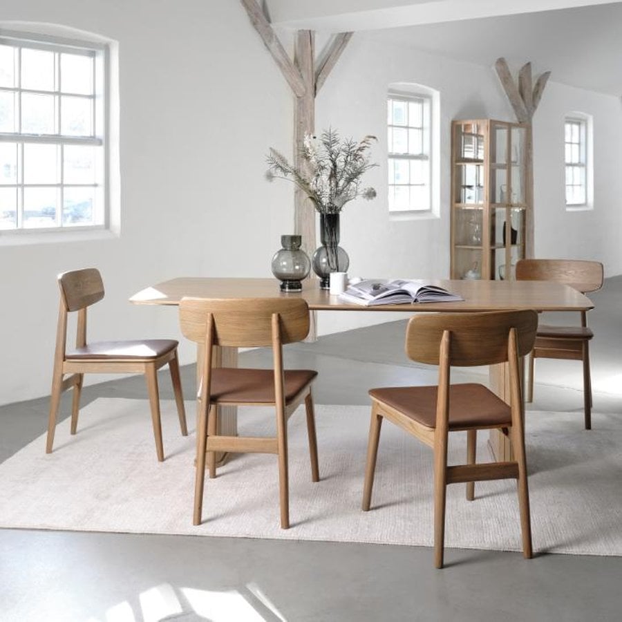 Nola Spisebord i Natur Egetræ med Bådform fra Unique Furniture | B190xD100xH75 cm - Billede 2