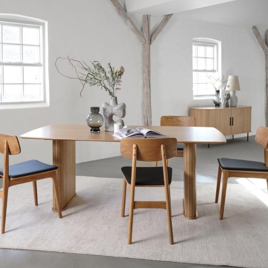 Nola Spisebord i Natur Egetræ med Bådform fra Unique Furniture | B190xD100xH75 cm - Billede 3