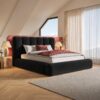 miljoe-premium-model-2-polstret-sengeramme-med-opbevaring-fra-cozyquilt-sleep-4 Premium Model 2 Polstret Sengeramme Med Opbevaring Fra CozyQuilt Sleep | 160x200 - Sand/beige Inari 22 Møbelstof - OUTLET hos uniquebeds, home & living - Billede 3