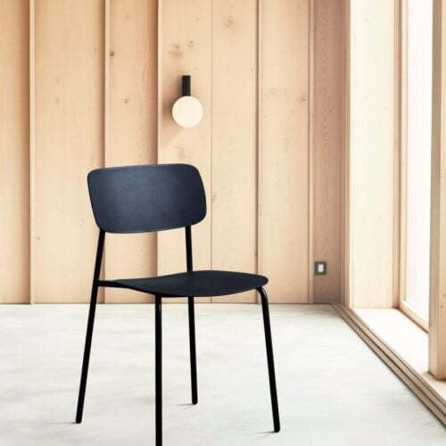 Kirkland Spisebordsstol i Sort Plast fra Unique Furniture | B43.5xD51xH79 cm - Billede 1