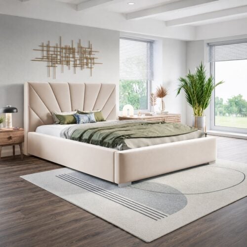 Superior Model 9 Polstret Sengeramme Med Opbevaring Fra CozyQuilt Sleep | Håndlaves i Møbelstof, Fløjl, Velour & Læder hos uniquebeds, home & living - Billede 1