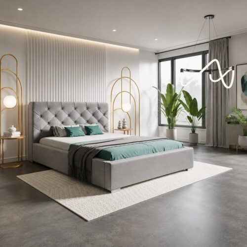 Superior Model 11 Polstret Sengeramme Med Opbevaring Fra CozyQuilt Sleep | Håndlaves i Møbelstof, Fløjl, Velour & Læder hos uniquebeds, home & living - Billede 2