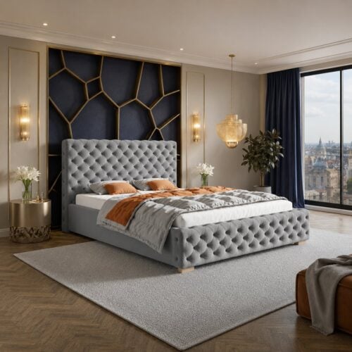 Superior Model 12 Polstret Sengeramme Med Opbevaring Fra CozyQuilt Sleep | Håndlaves i Møbelstof, Fløjl, Velour & Læder hos uniquebeds, home & living - Billede 4
